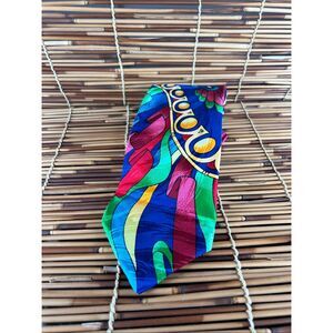 RUSH LIMBAUGH No Boundaries Mens 100% Silk Necktie USA Geometric Multi-Color
